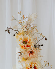 Load image into Gallery viewer, Cascading floral cake (multi-tier)