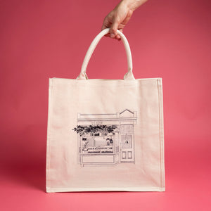 Illustrated shopfront Canvas Bag